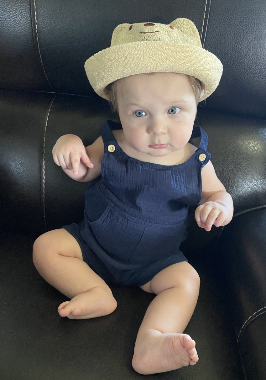 Image of Romper/Overall Navy Blue