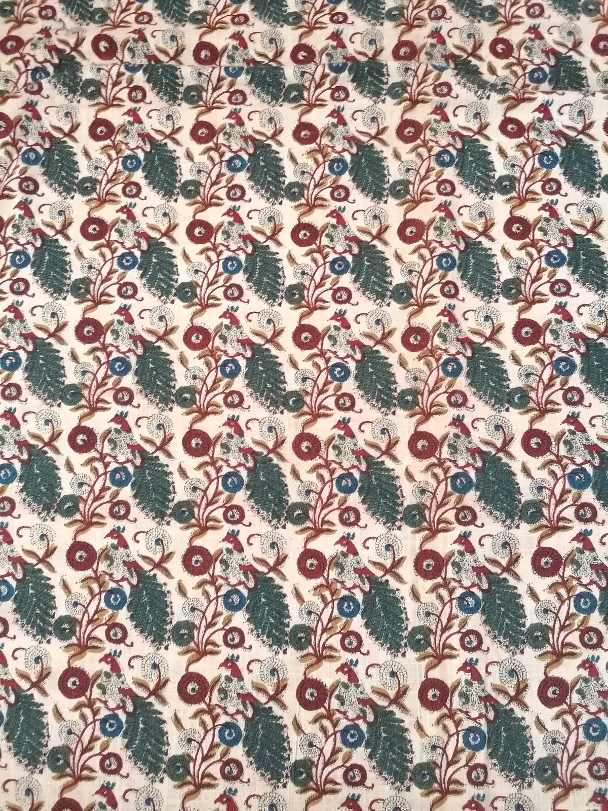 Image of Namasté fabric Paon vert 