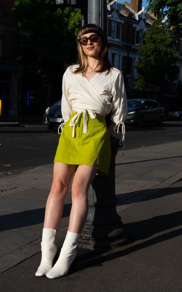 Image of The Noa Wrap Top in Daisy