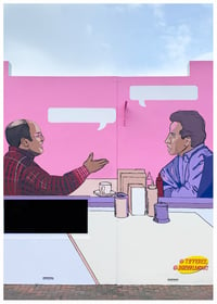 The Coffee Shop - Seinfeld Mural - A3 Print