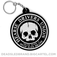 Image 1 of Hearse Drivers Union 3-Inch Rubber Keytag