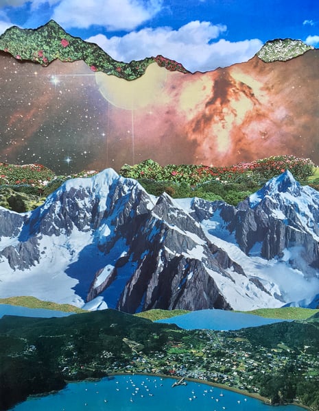 Image of big mountain | collage print
