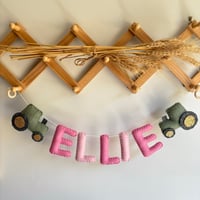 Image 1 of Tractor Name Garland - Pink