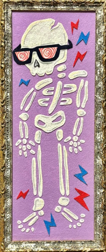 Image of “X-Ray Kid” Felt Art Piece