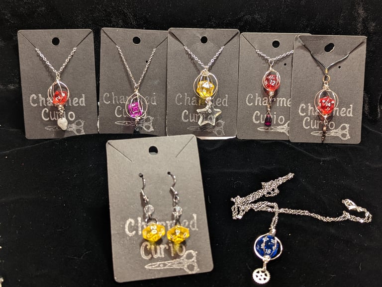 Let it roll! -mini dice necklaces