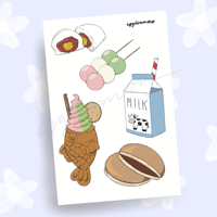 Image 1 of [ delicious snacks stickers sheet ]