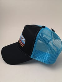 Image 2 of 4eveRetro MOTU Snapback Trucker Hat (surf bluel