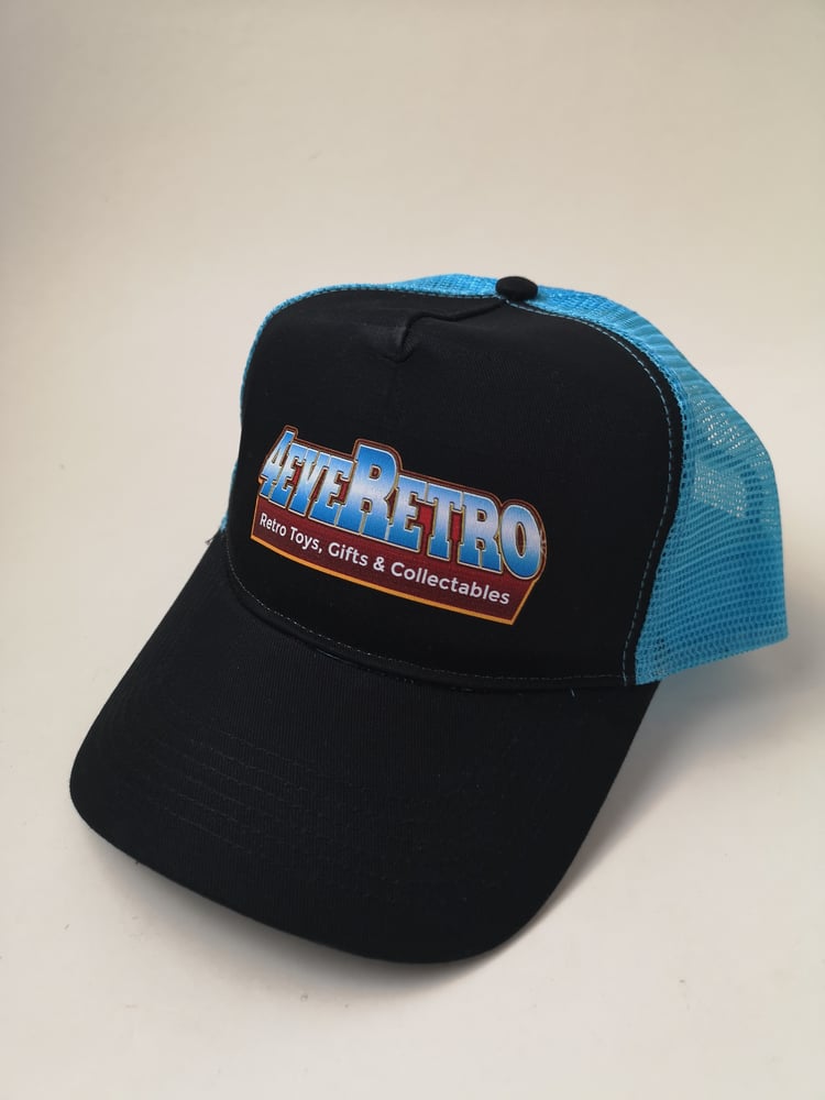 Image of 4eveRetro MOTU Snapback Trucker Hat (surf bluel