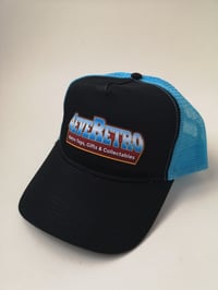 Image 1 of 4eveRetro MOTU Snapback Trucker Hat (surf bluel