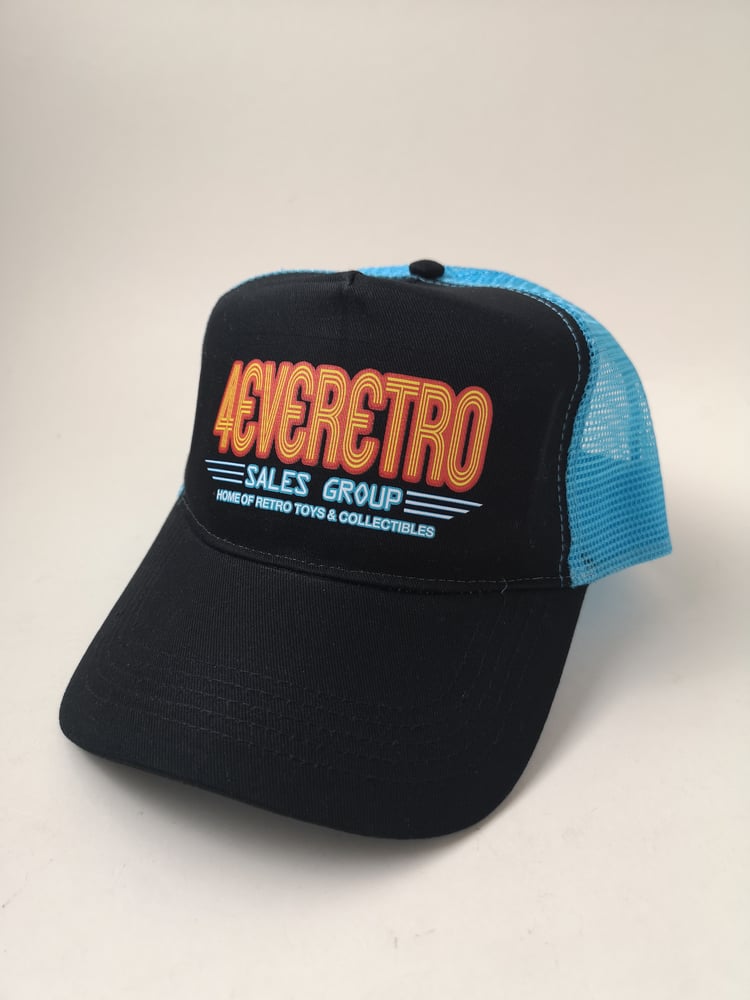 Image of 4eveRetro Sales Group Snapback Trucker Cap (surf blue) 