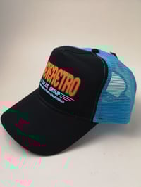 Image 2 of 4eveRetro Sales Group Snapback Trucker Cap (surf blue) 