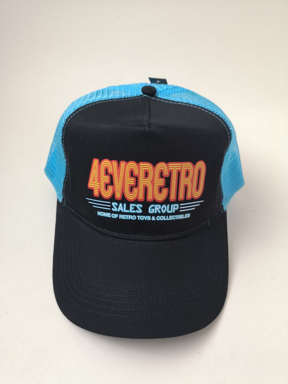 Image of 4eveRetro Sales Group Snapback Trucker Cap (surf blue)