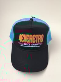 Image 3 of 4eveRetro Sales Group Snapback Trucker Cap (surf blue) 