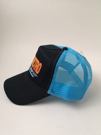 Image 5 of 4eveRetro Sales Group Snapback Trucker Cap (surf blue) 