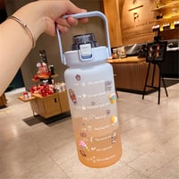 Image 4 of 2L Ombre Large Capacity Motivational Water Bottle with Time Marker