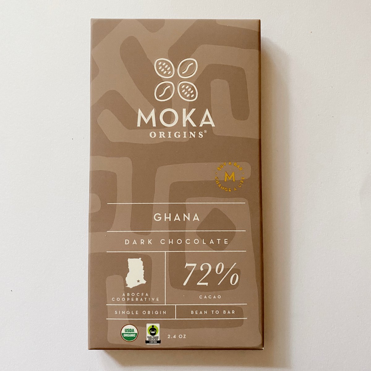 Moka Origins 72% Ghana Dark Chocolate 37 Chocolates