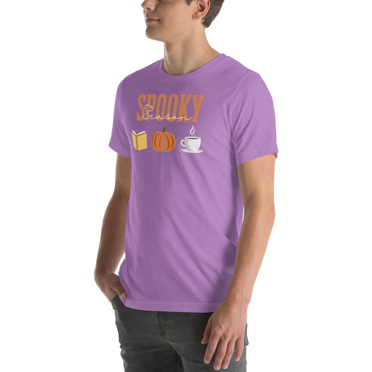 Image of Spooky season pumpkin book tea Unisex t-shirt