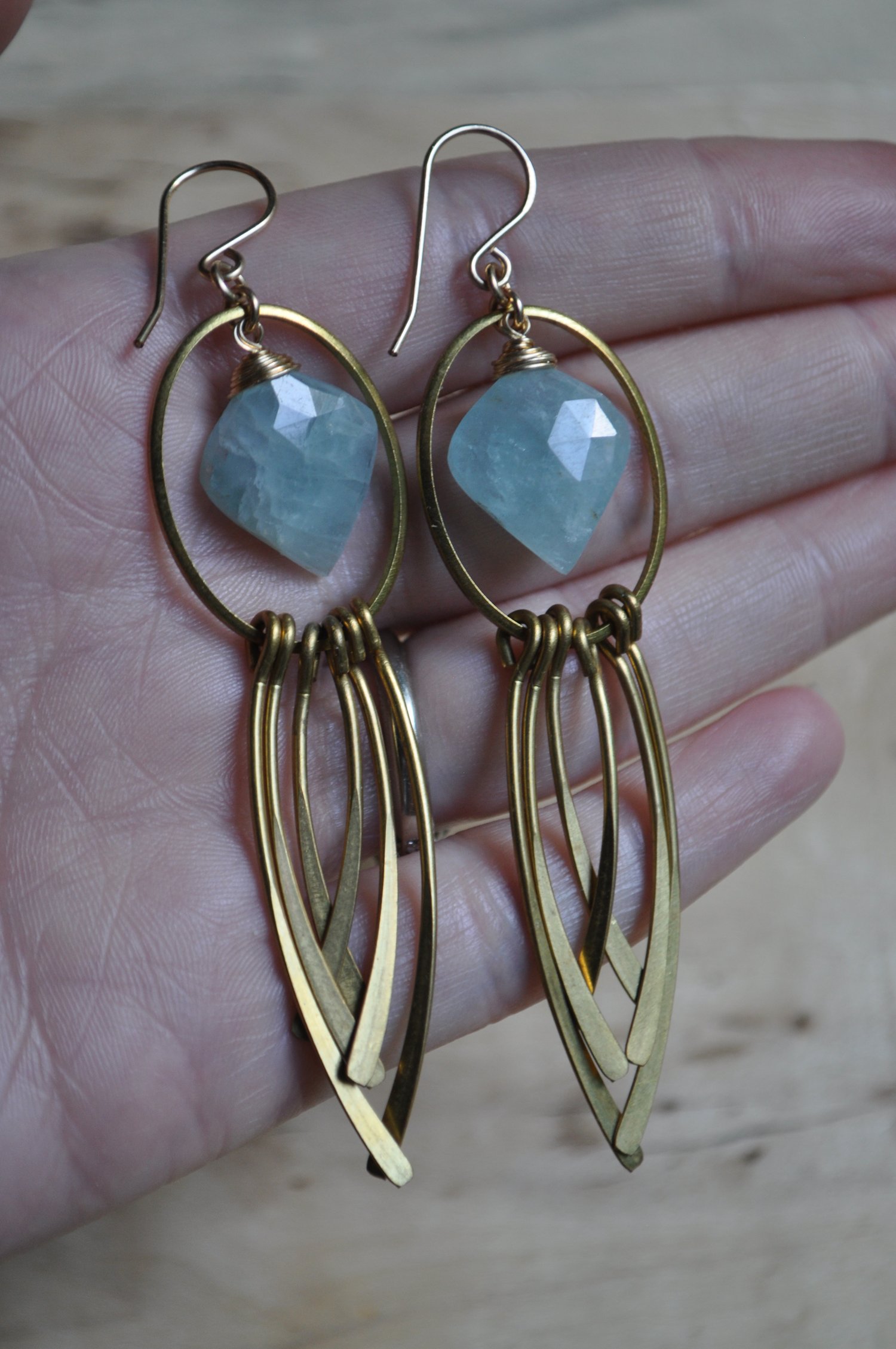 Image of Aquamarine Arc Fringe Dangles