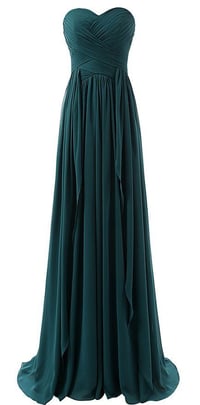 Women's size 14 Teal formal gown, wedding, prom dress, cocktail vneck long ruffl