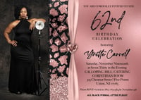 Glam Black & Rose Gold Birthday Invitation