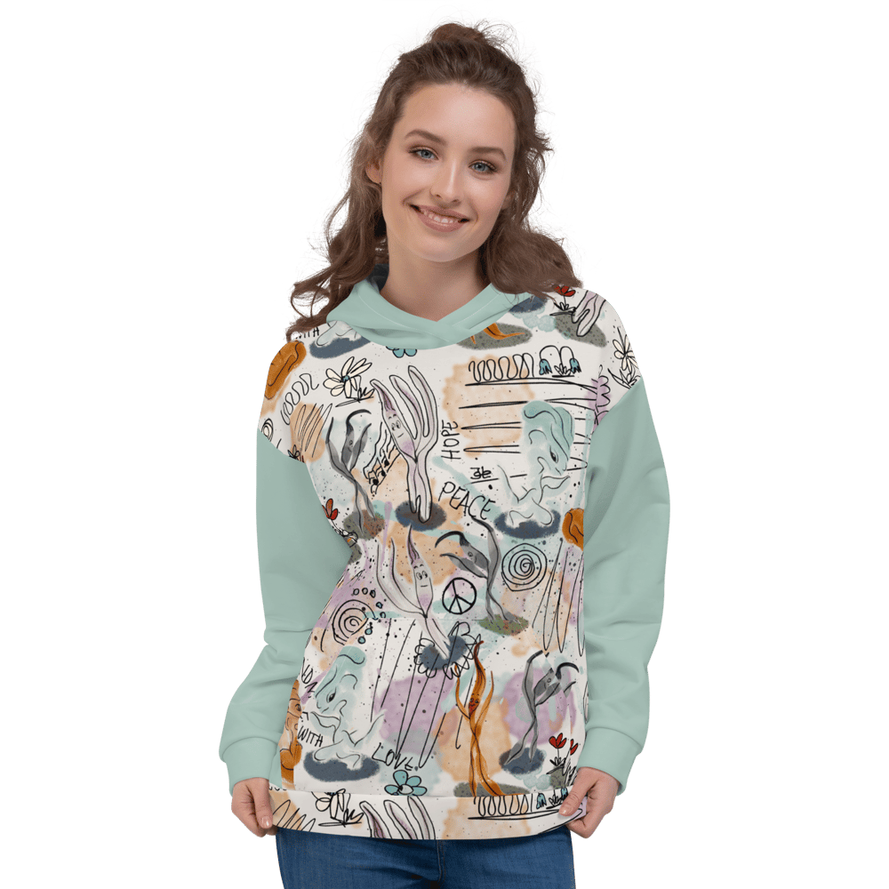 Image of Hoffnung Liebe Tanzen Exklusiver Jo Lenz Art Unisex Hoodie