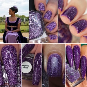 Image of  Regency Velvet - a purple base with reflective glitter and a sprinkling of violet holo glitter.