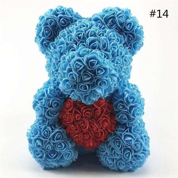 Image of Light Blue Rose Bear 