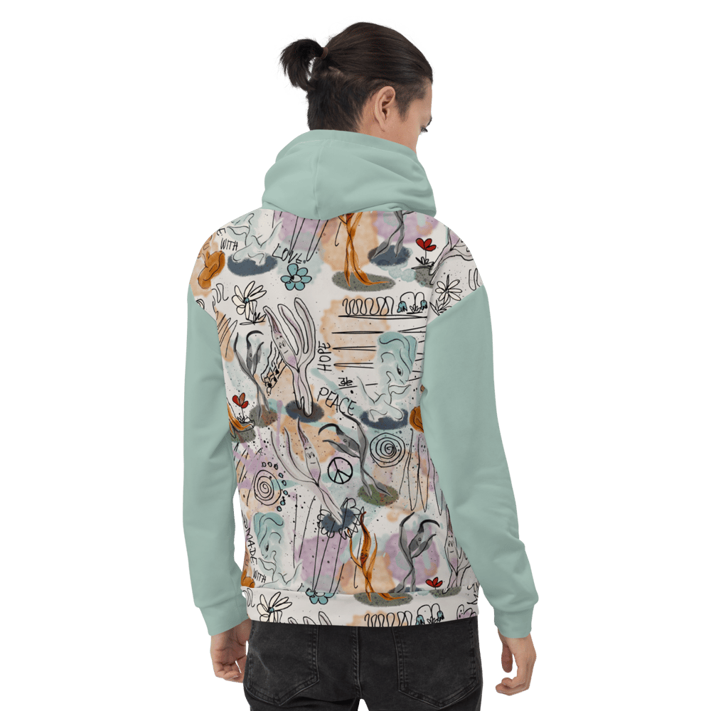 Image of Hoffnung Liebe Tanzen Exklusiver Jo Lenz Art Unisex Hoodie