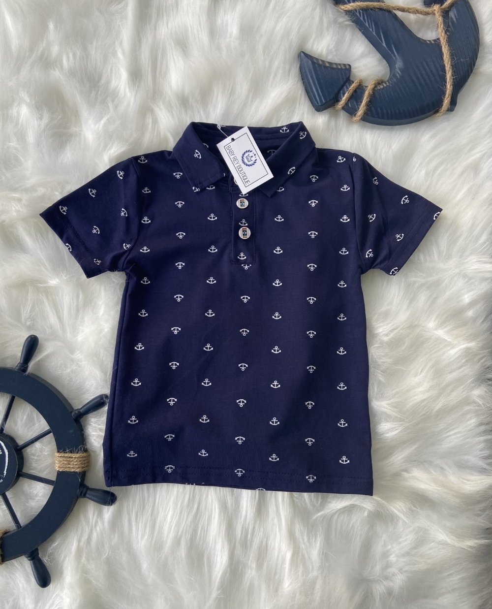 Image of Nautical Theme Polo Shirt 
