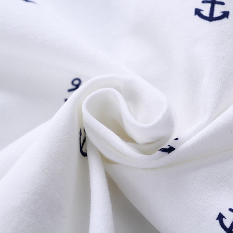 Image of White Polo Shirt Anchor Print