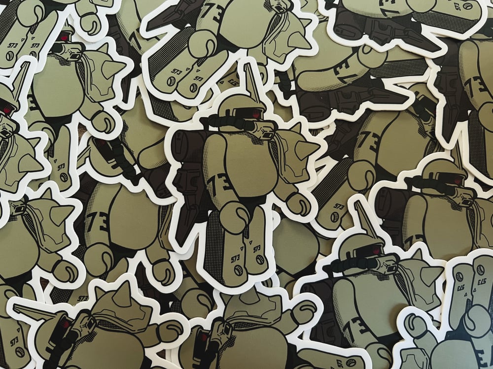 Image of Kit Bashed Zaku Vinyl Stickers