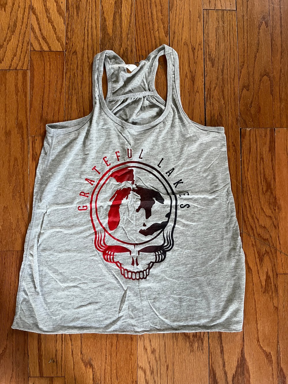 Ladies Heather Gray Tank w/ Ombre Stealie