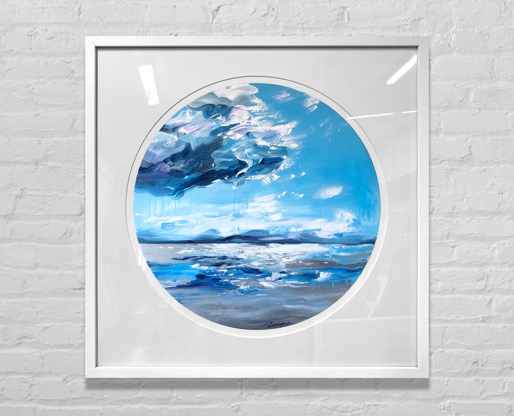 Image of 'Thunderstorm with silver lining' - PRINT framed