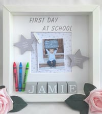 Image 1 of Personalised first day at school frame,1st day at school frame,new school gift