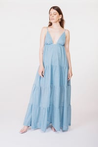 Image 1 of ABITO ASTRID LUREX CELESTE €197 - 50%