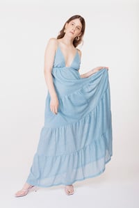 Image 4 of ABITO ASTRID LUREX CELESTE €197 - 50%