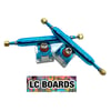 LC BOARDS FINGERBOARD INVERTED KINGPIN 34MM TRUCKS BLUE NEON 