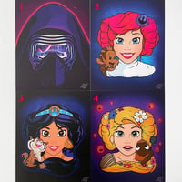 66% off Prints! Only $5.00 Each!! Kylo Ren, Ariel Leia, Jasmine Leia, Rapunzel Leia!