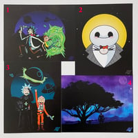 66% off Prints! Only $5.00 Each!! Rick Morty Portal, Baymax, Rick Morty Deathstar, Black Panther!