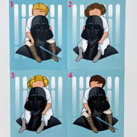 66% off Prints! Only $5.00 Each!! Blonde hair Luke, Brown hair Leia, Blonde hair Leia, Brown Luke!