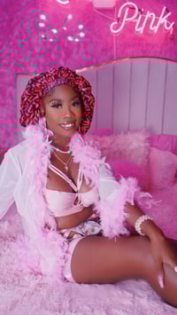 Image 2 of DesignHER Magenta N Black F Logo Bonnet 