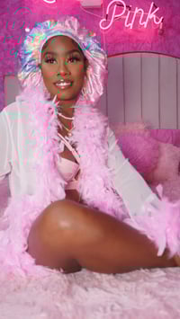 Image 2 of DesignHER Pink Lilac Ombré Monogram Bonnet