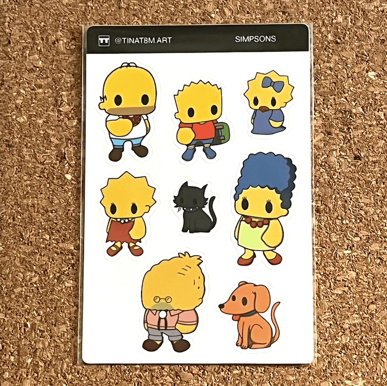 Image of Simpsons sticker sheet