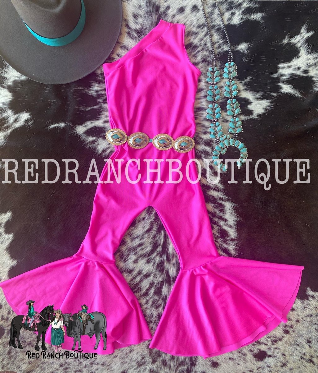 Barbie Pink Cowgirl Jumpsuit | REDRANCH BOUTIQUE