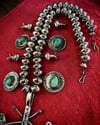 WL&A Handmade Crown Dancer Squash Blossom Necklace - Length 24" - 475 Grams