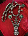 WL&A Handmade Crown Dancer Squash Blossom Necklace - Length 24" - 475 Grams