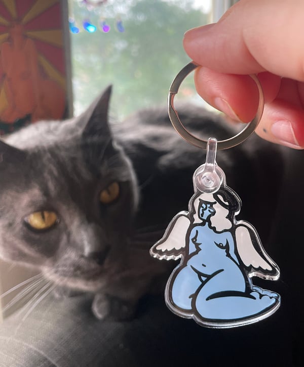 Image of Fat Angel  keychain 