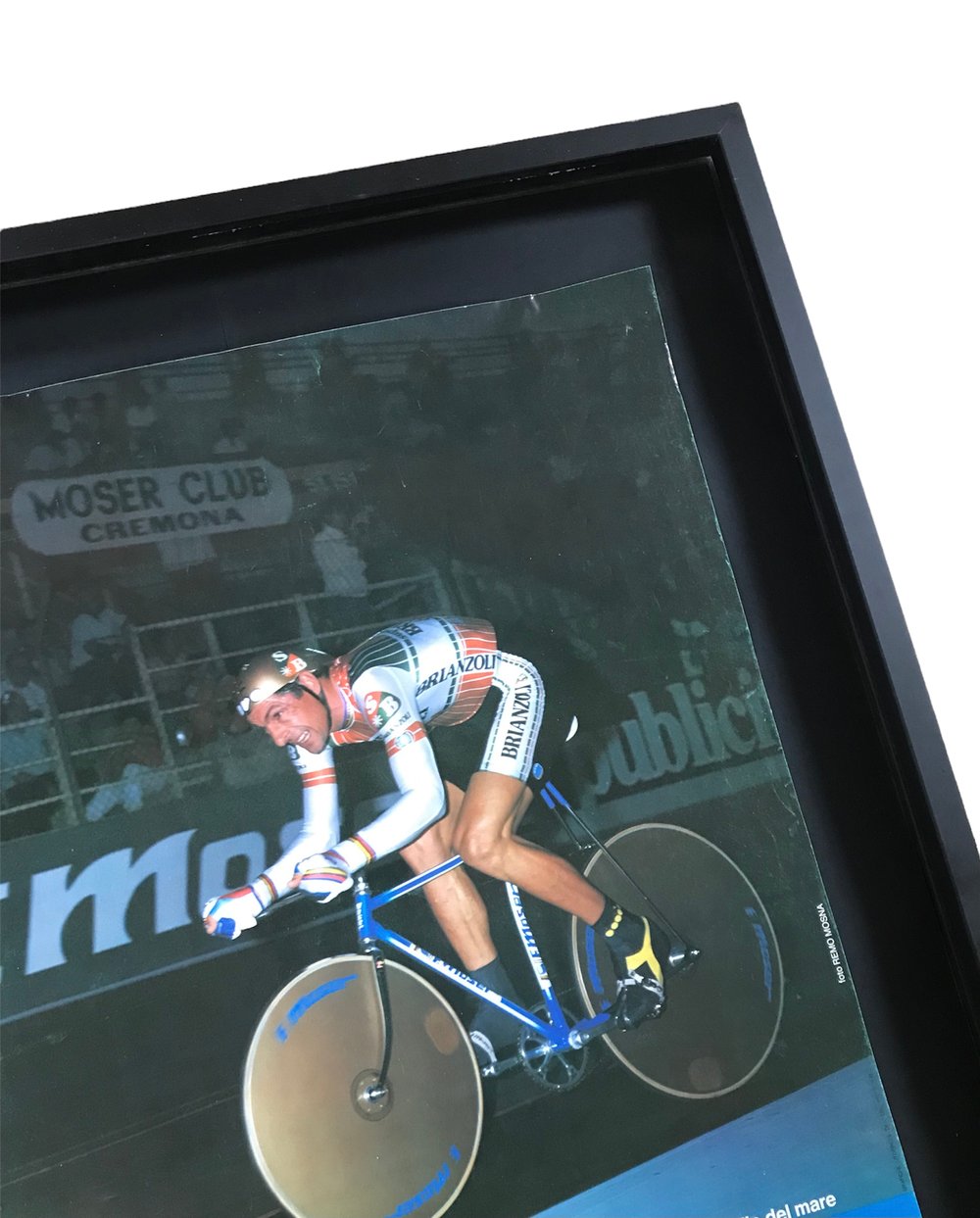 Advertising poster of Francesco Moser by Cicli Moser