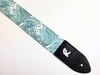 Japanese Wave Guitar Strap - Blue Waves Guitar Strap - Abstract Wave Padded Guitar Strap -