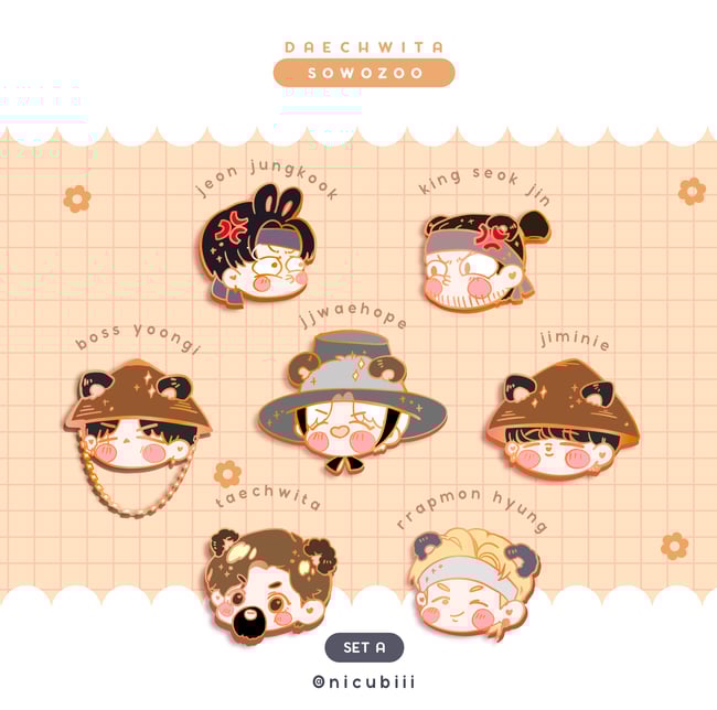 [PRE-ORDER][SET A] Daechwita Chibi Pin 